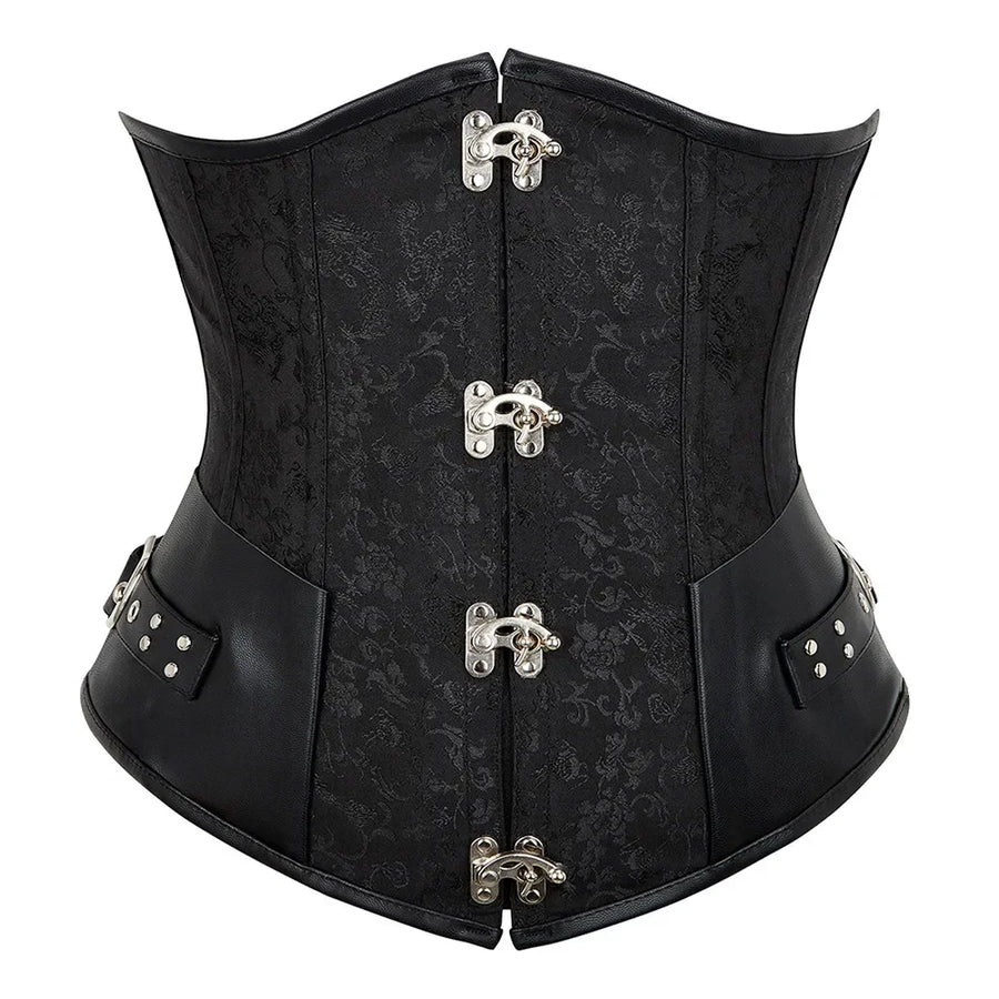 Déguisement Pirate Gothique Femme 3 Pièces – Corset Brodé – vue 5