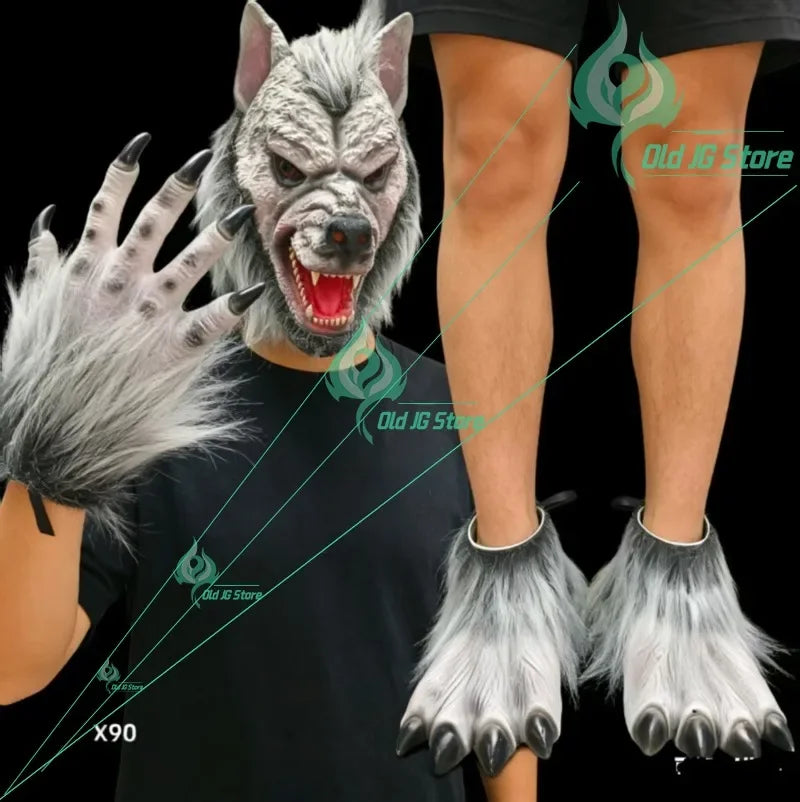 Déguisement Loup-Garou – Masque, Griffes et Pieds