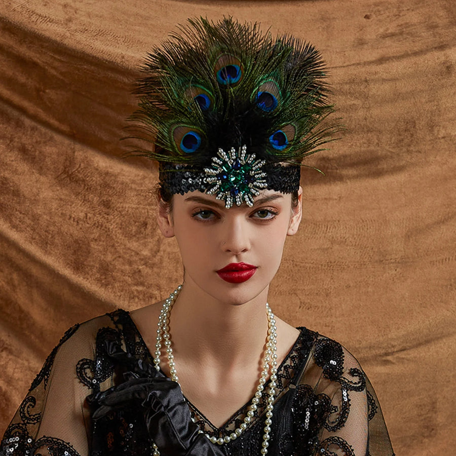 Bandeau à Plumes Gatsby Années 20 – Plusieurs Modèles