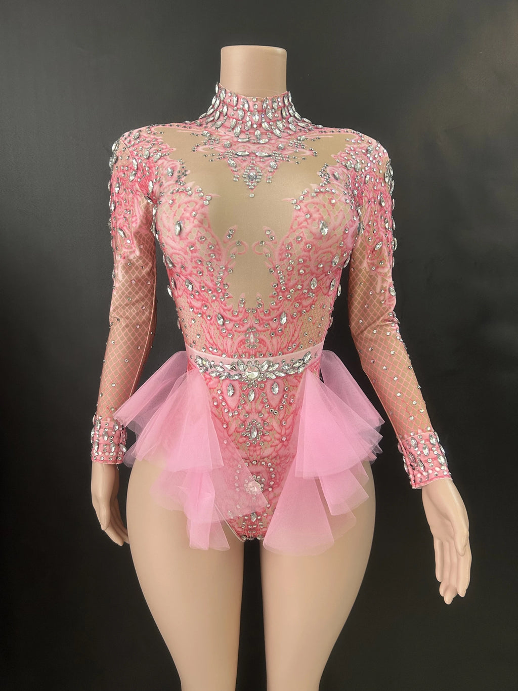 Body Scène Femme Strass et Tulle – Plusieurs Couleurs