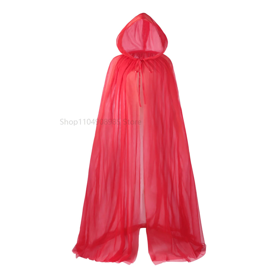 Cape de Sorcière Elfe en Tulle à Capuche – vue 8