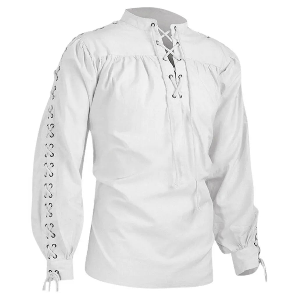 Chemise Viking Pirate à Col Volanté Homme