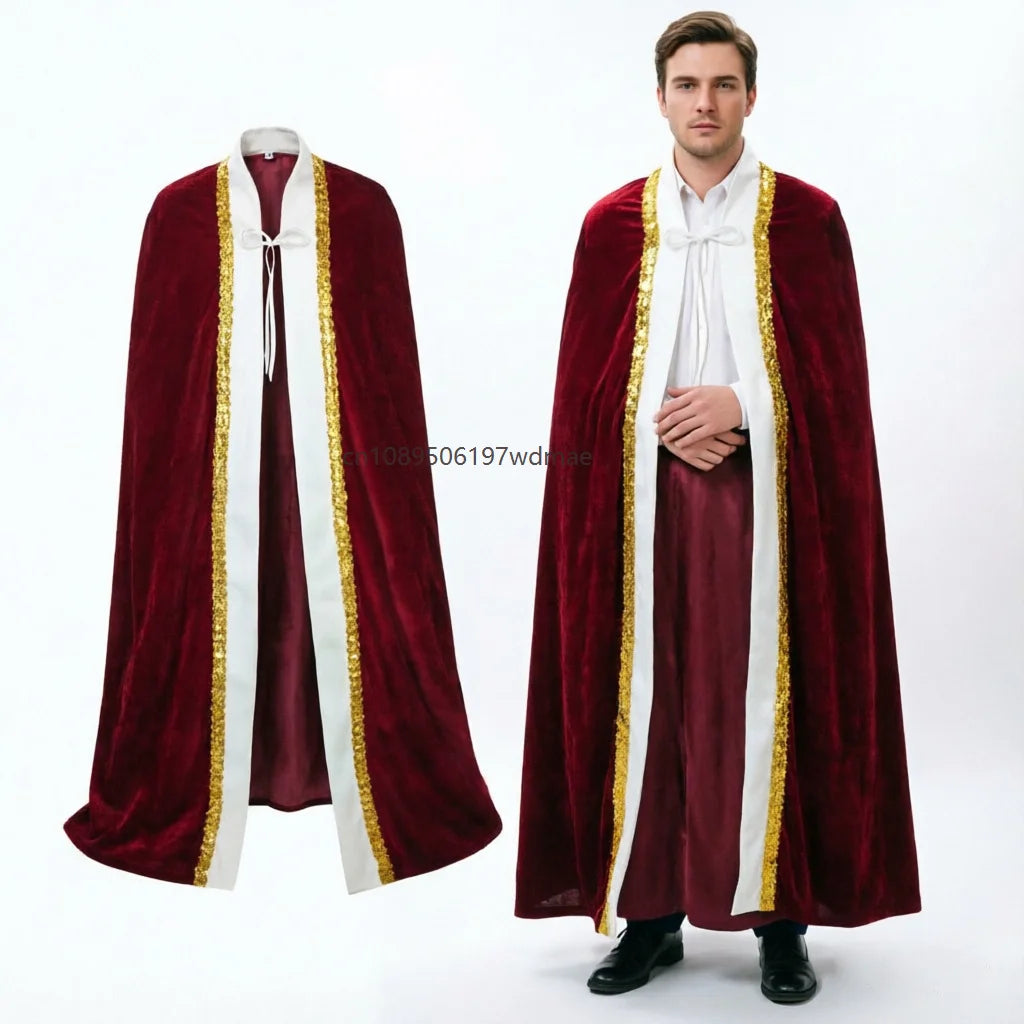 Cape de Roi Médiéval Bordeaux Homme – S à L