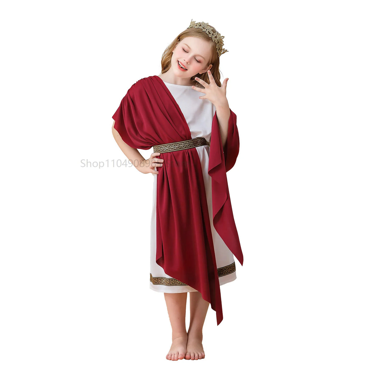 Robe Déesse Grecque Bleue Fille