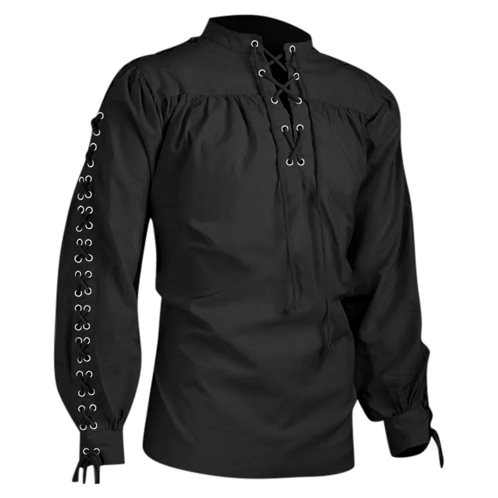 Chemise Viking Pirate à Col Volanté Homme
