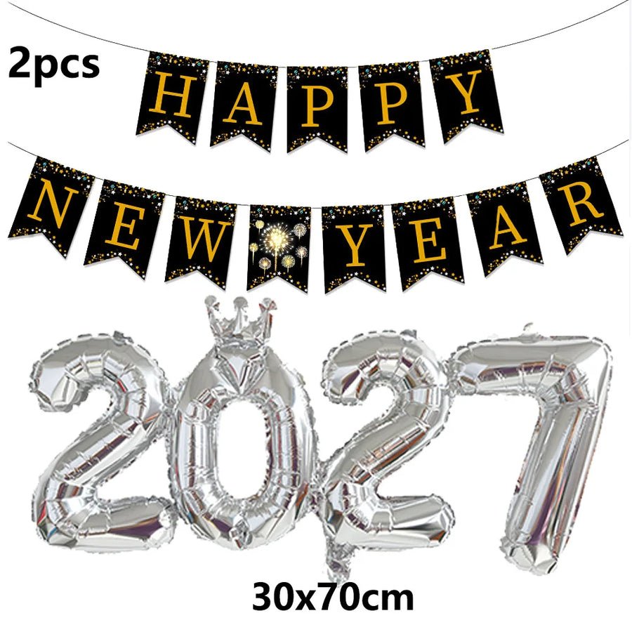 Décorations Nouvel An 2027 – Bannières et Ballons