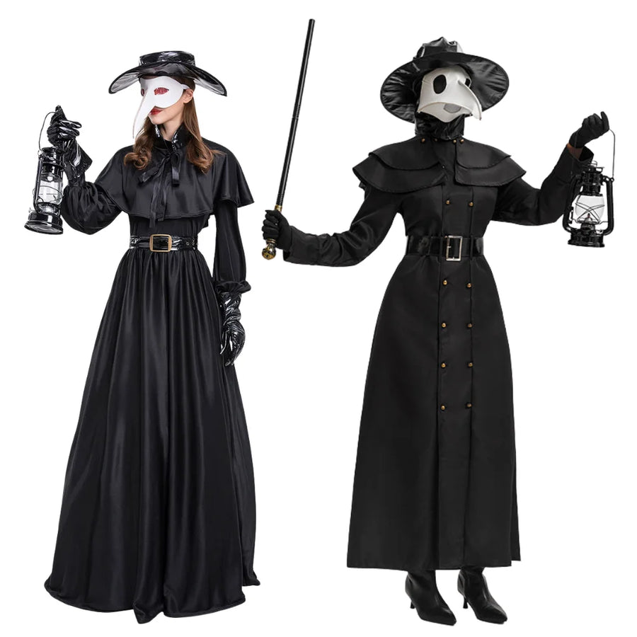 Robe Médecin de la Peste Femme – Ensemble Steampunk