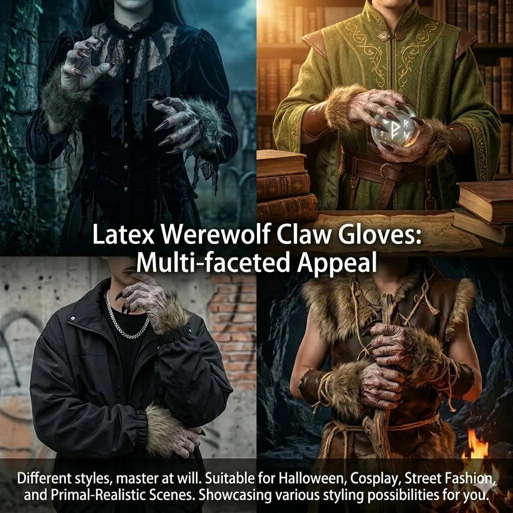 Gants Mains de Zombie Monstre à Griffes – vue 6