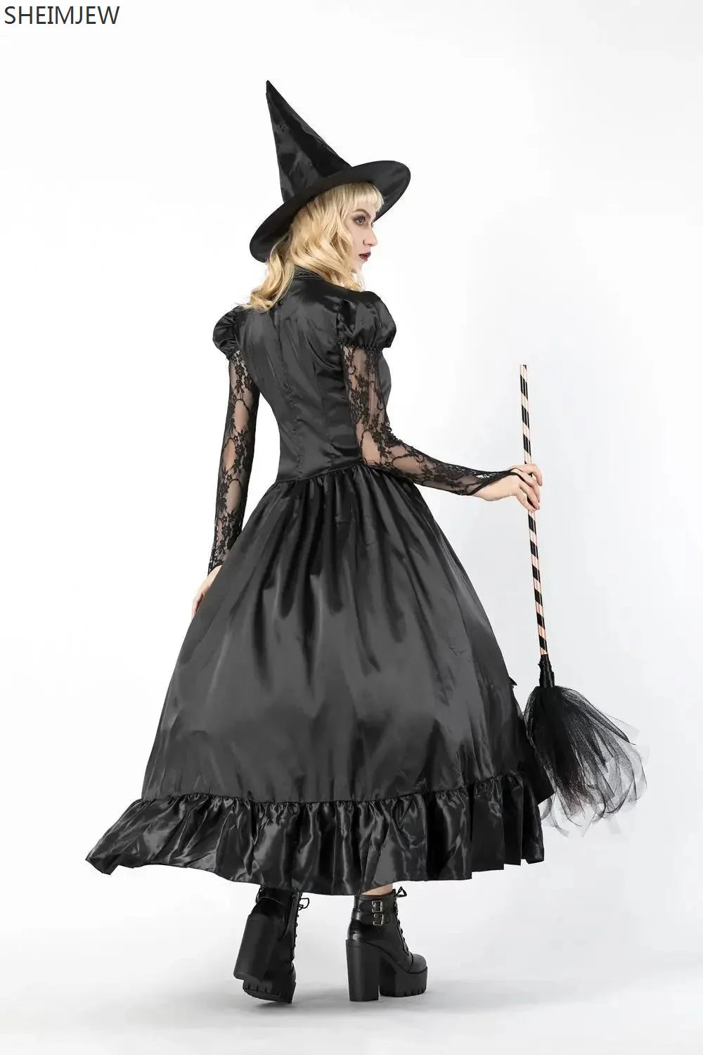 Robe Sorcière en Dentelle Sexy – vue 3