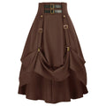Jupe Médiévale Gothique Asymétrique – Tenue de Pirate Steampunk Femme