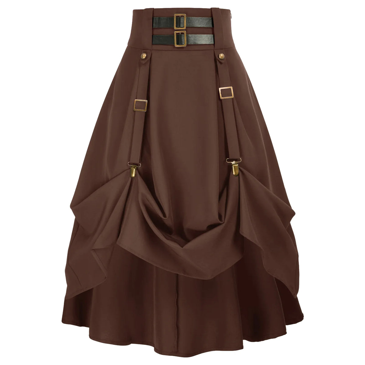 Jupe Médiévale Gothique Asymétrique – Tenue de Pirate Steampunk Femme