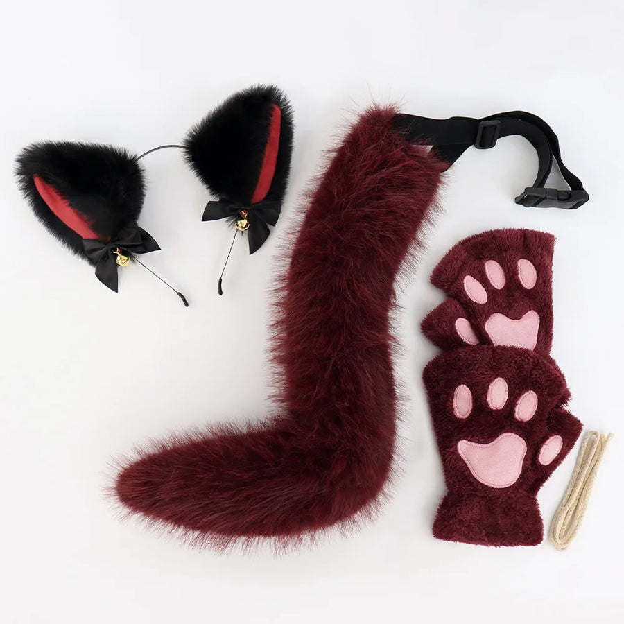 Kit Chat Noir – Oreilles, Queue, Gants et Collier