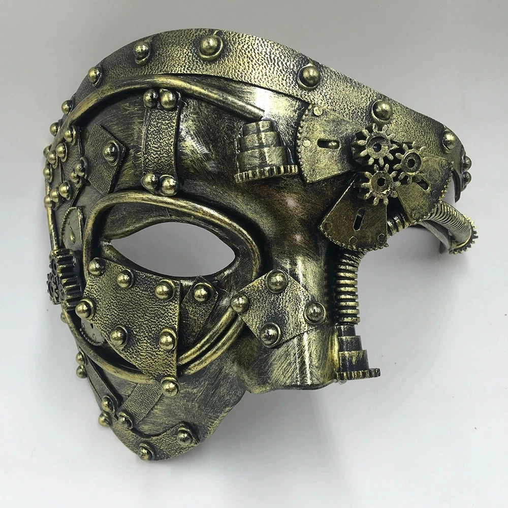 Demi-Masque Fantôme Steampunk Homme