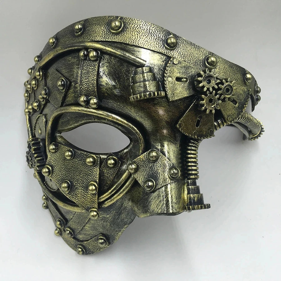 Demi-Masque Fantôme Steampunk Homme
