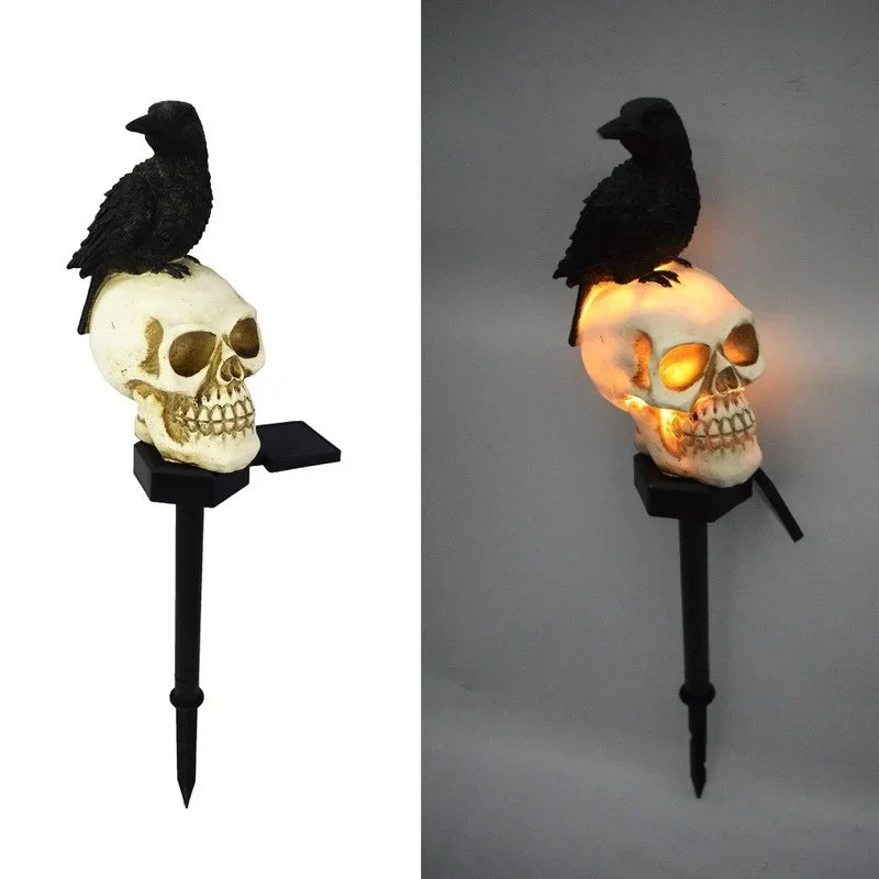Lampe Solaire Squelette Halloween – Deux Modèles
