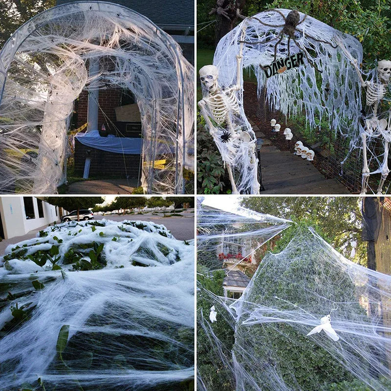 Toile d'Araignée Artificielle Halloween – Six Couleurs