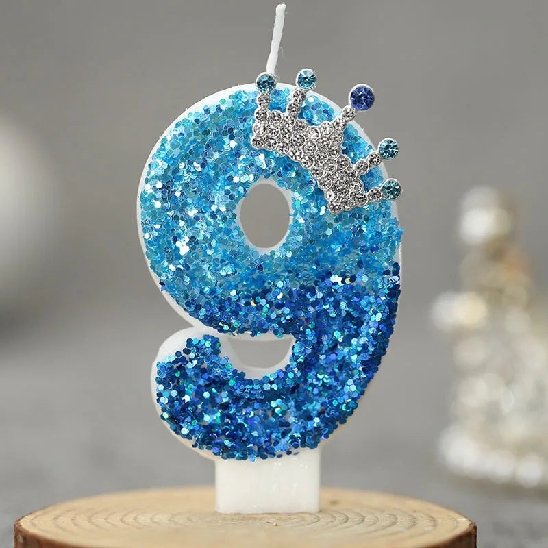 Bougie Topper Gâteau Chiffre 2 Lumineuse Couronne Princesse – vue 12