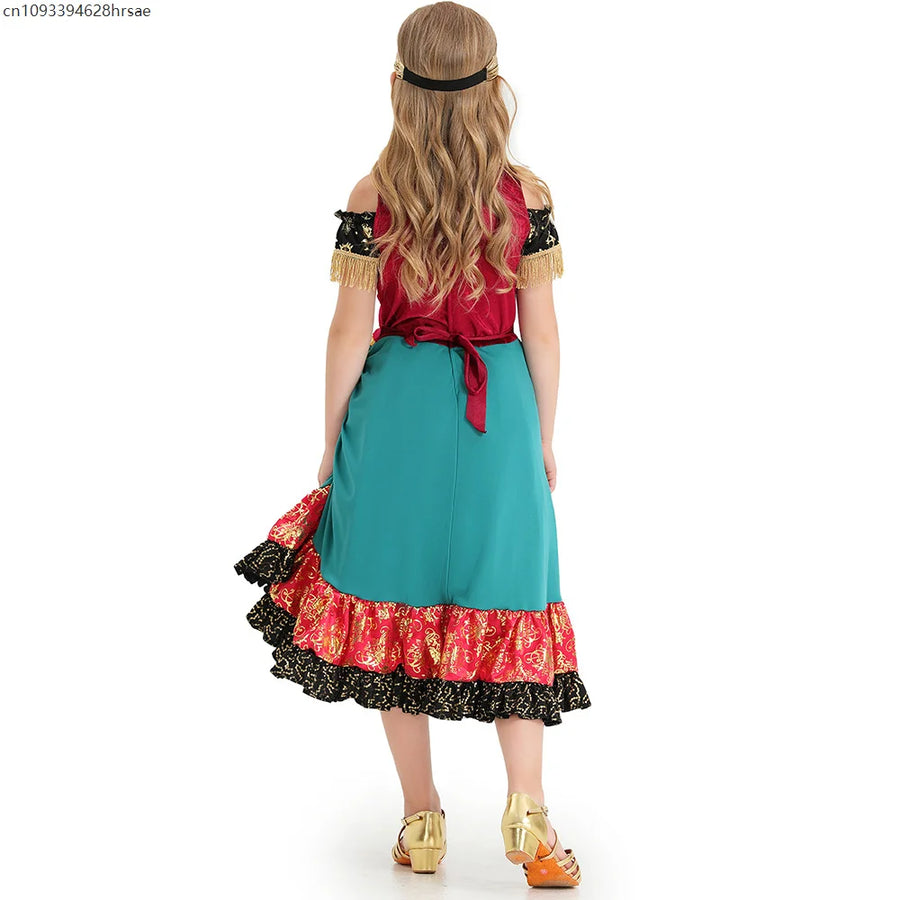 Robe de Flamenco Gitane Femme - Costume de Danse et Spectacle – vue 2