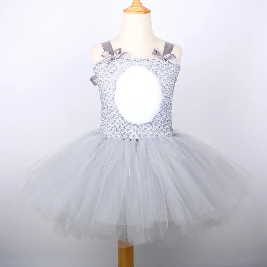 Robe Tutu Lapin Gris Fille