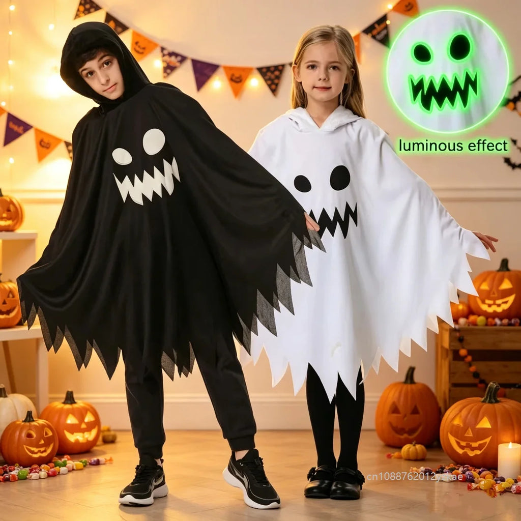 Cape Fantôme Enfant Phosphorescente – Noire ou Blanche – vue 2