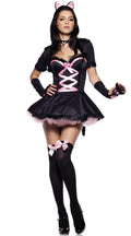 Robe Chat Noir Femme – Noir et Rose, Taille M