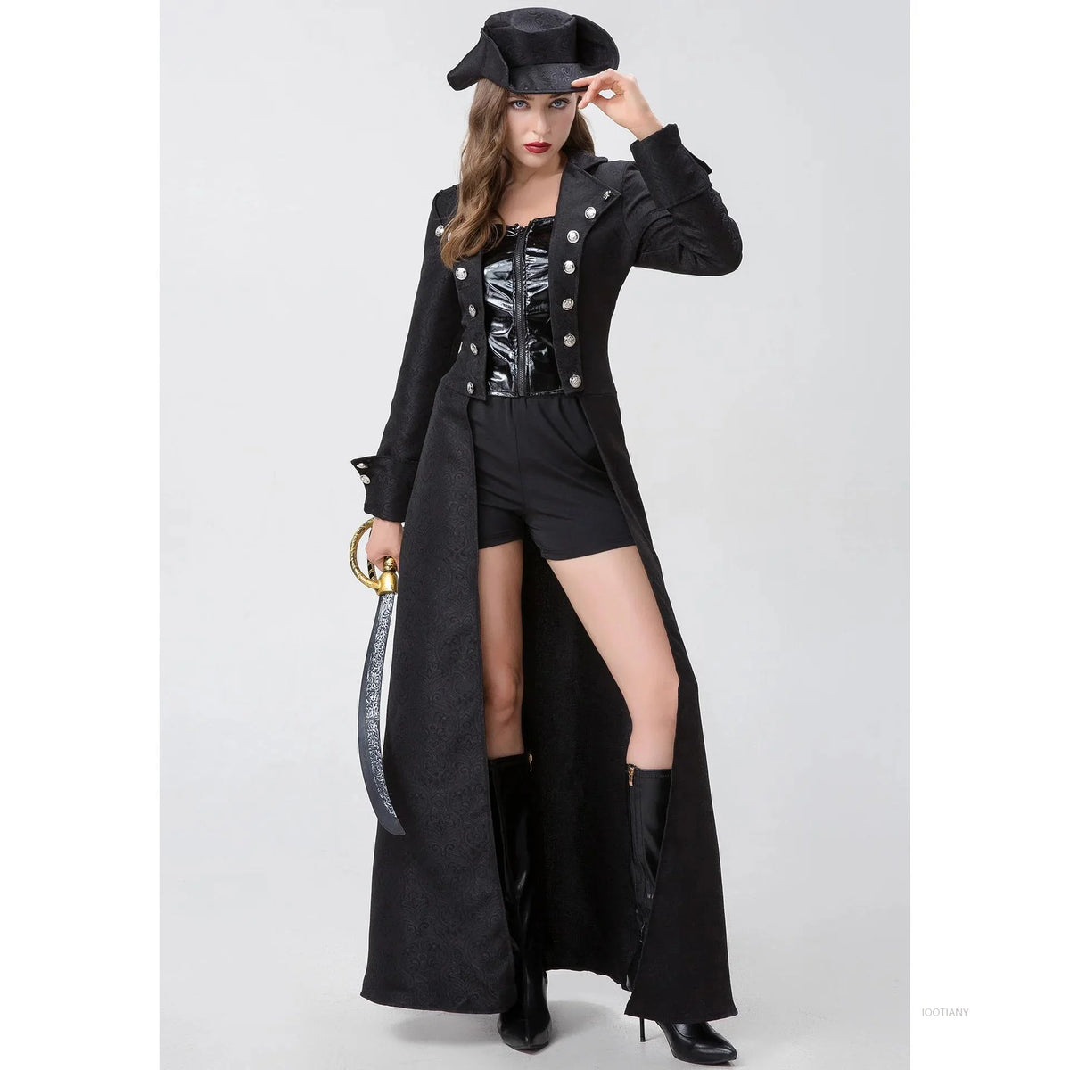 Déguisement Capitaine Pirate Sexy Gothique – vue 4