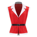 Gilet Père Noël en Velours avec Ceinture – vue 7