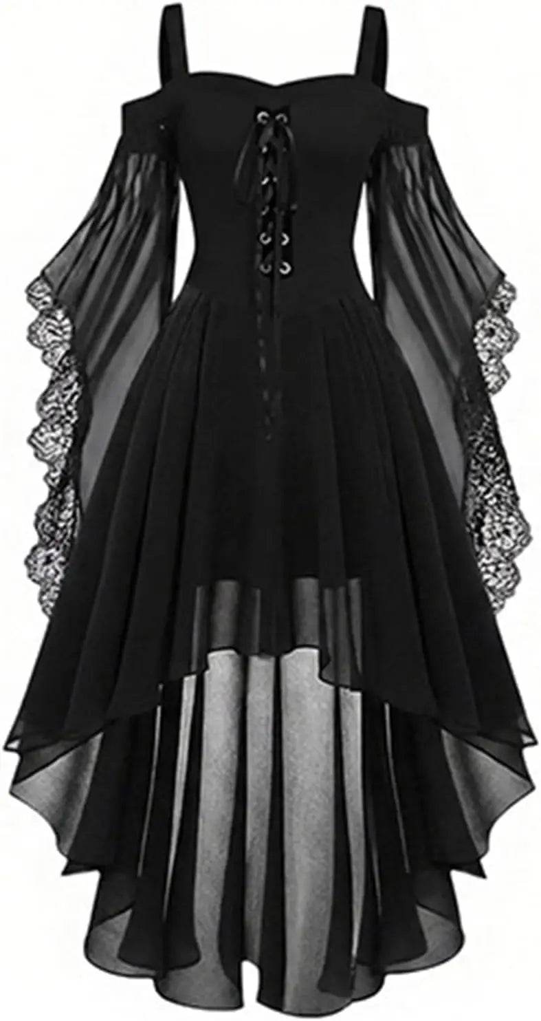 Robe Vampire à Manches Papillon en Résille – vue 9