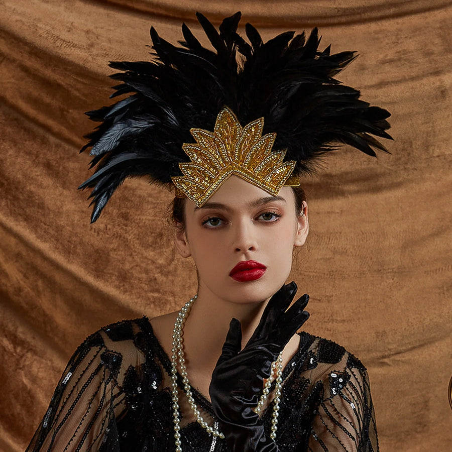 Bandeau à Plumes Gatsby Années 20 – Plusieurs Modèles