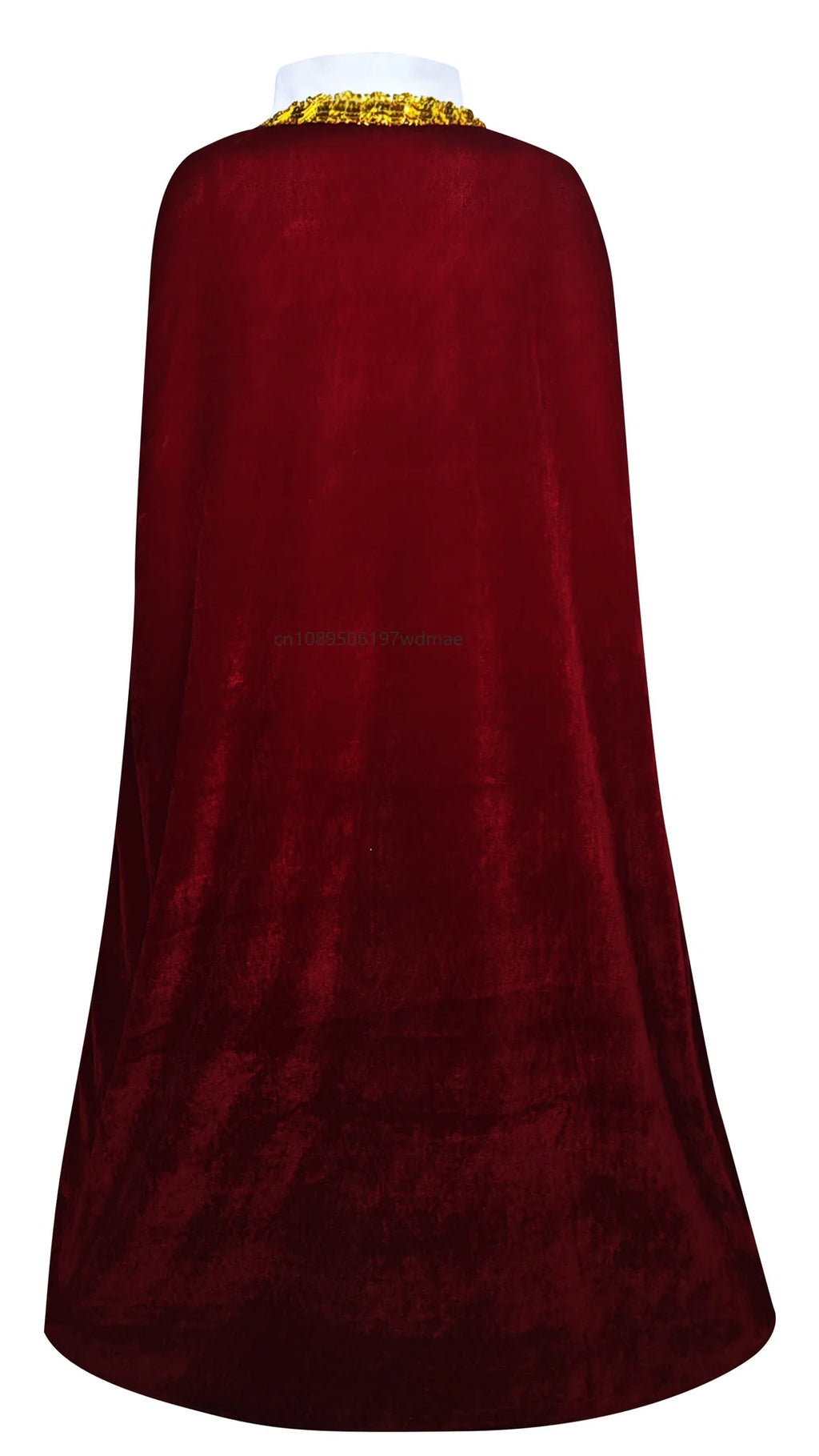 Cape de Roi Médiévale Rouge Bordeaux – Costume Prince Royal – vue 6