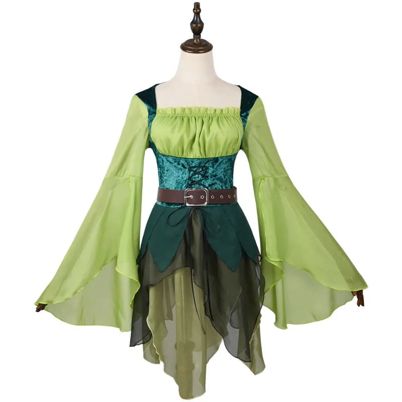 Robe Elfe Verte avec Ailes