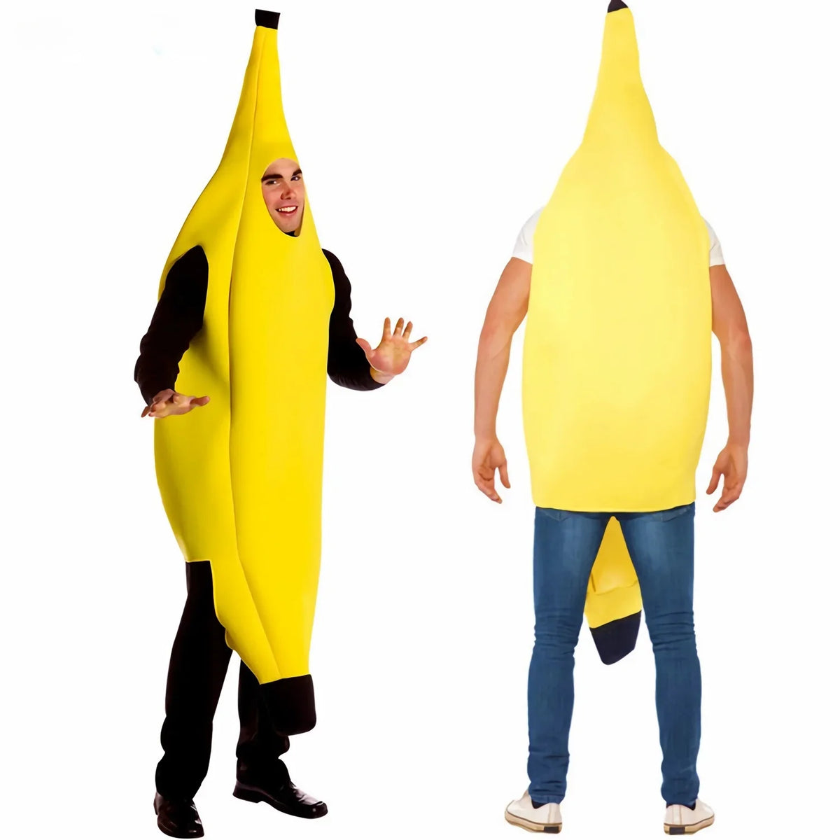 Déguisement Banane – Lots 1, 3, 5 ou 10, Adulte et Enfant