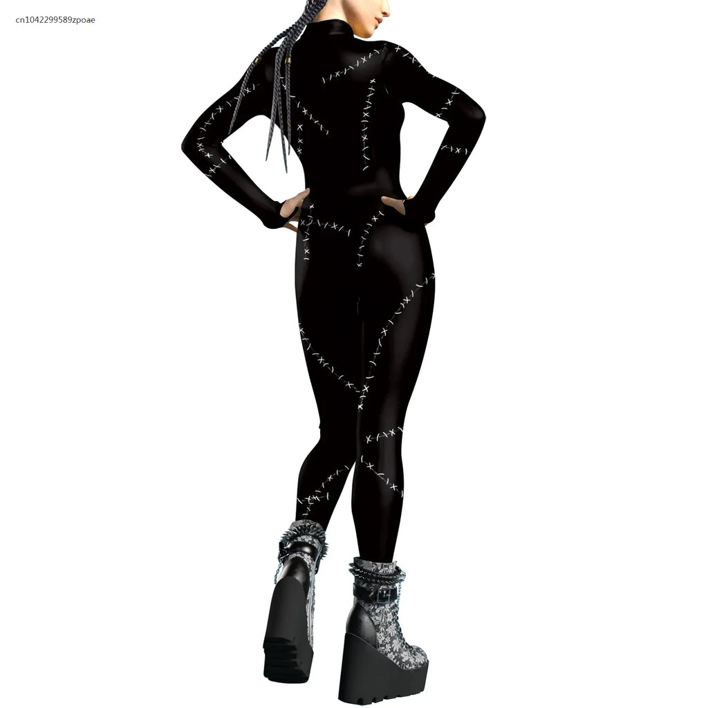 Combinaison Chat Gothique Steampunk Sexy – vue 2