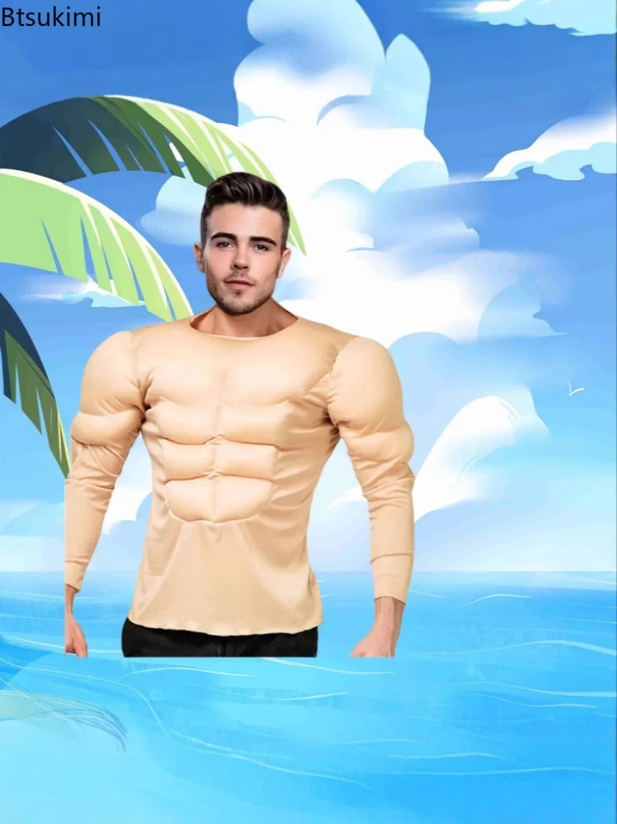 Haut Faux Muscles Culturiste Homme