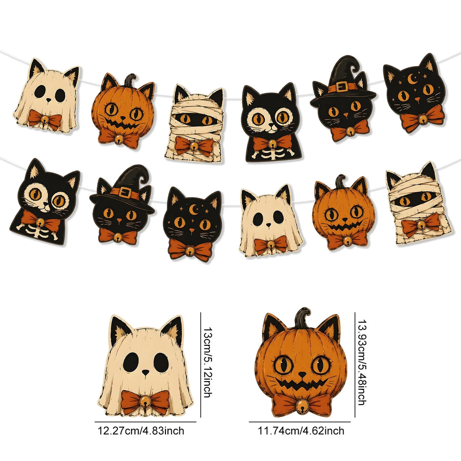 Guirlande décorative en papier Halloween – 5 coloris – vue 7