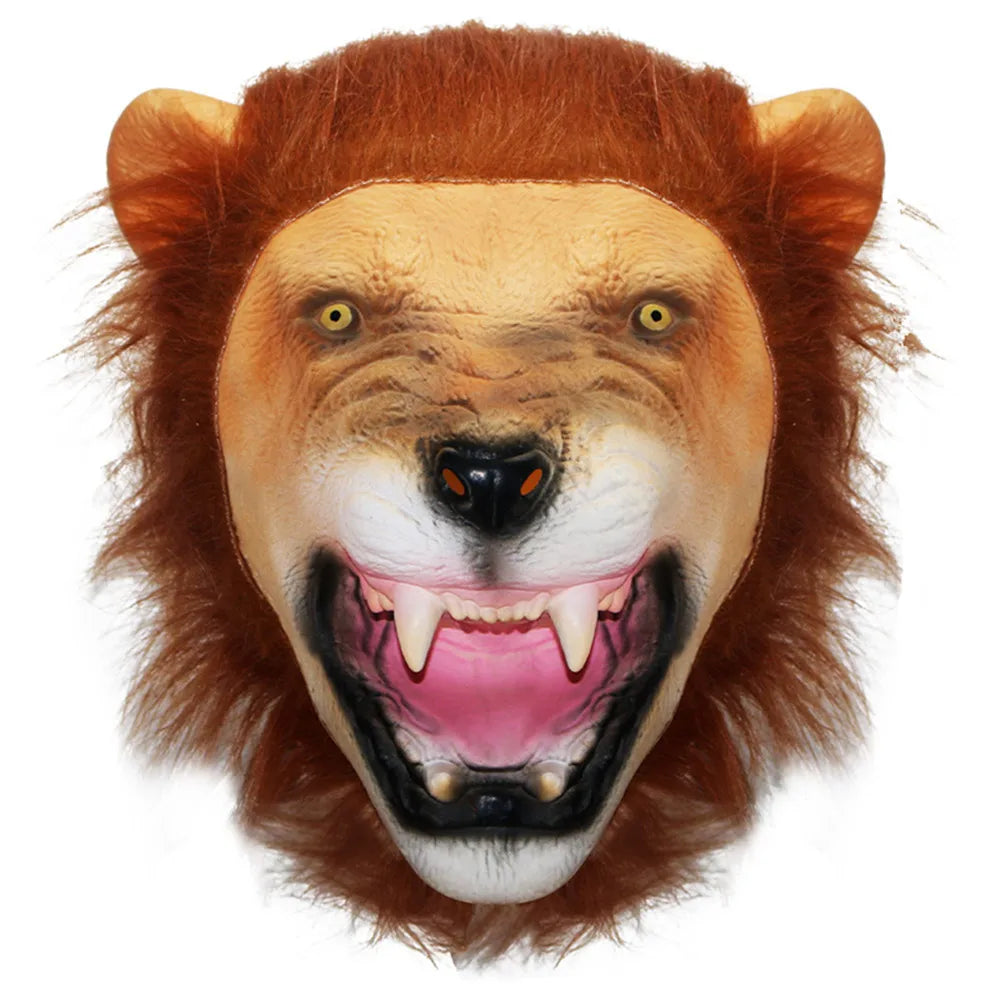 Masque Lion en Latex avec Crinière – vue 6