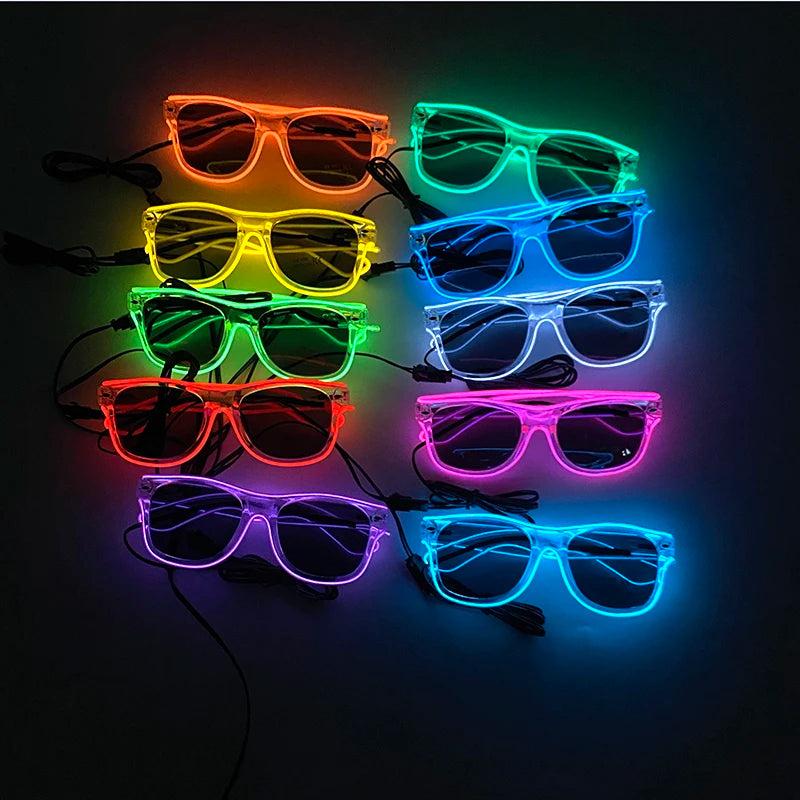 Lunettes Néon LED Lumineuses Adulte