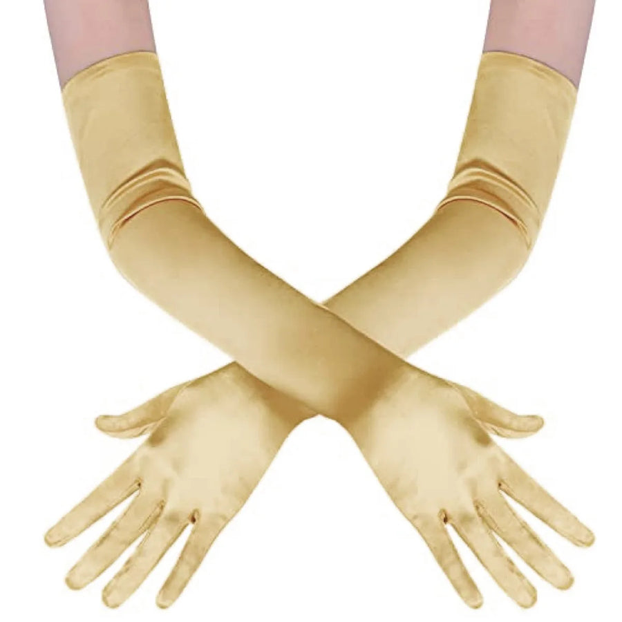 Gants Longs Satin Femme – 55 cm, Plusieurs Coloris