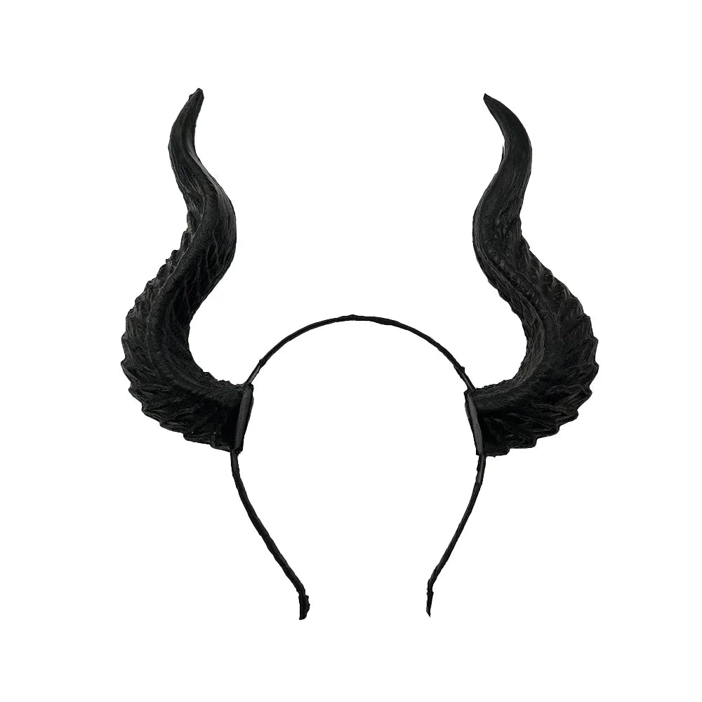 Coiffe Cornes de Mouton Noir