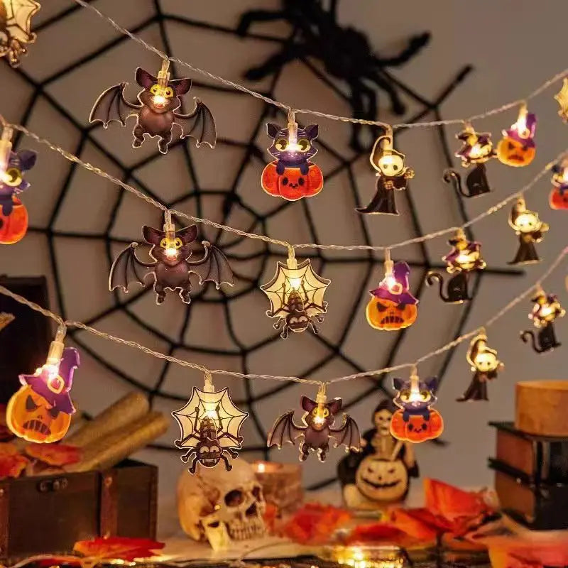 Guirlande LED Halloween – Citrouilles et Fantômes, 1,5 à 6 m