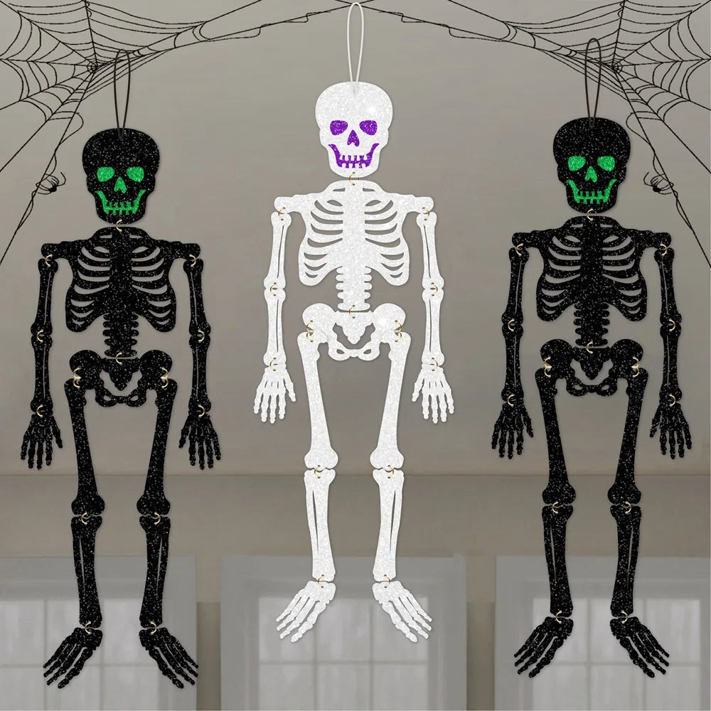 Suspension Squelette Halloween – Blanche ou Noire