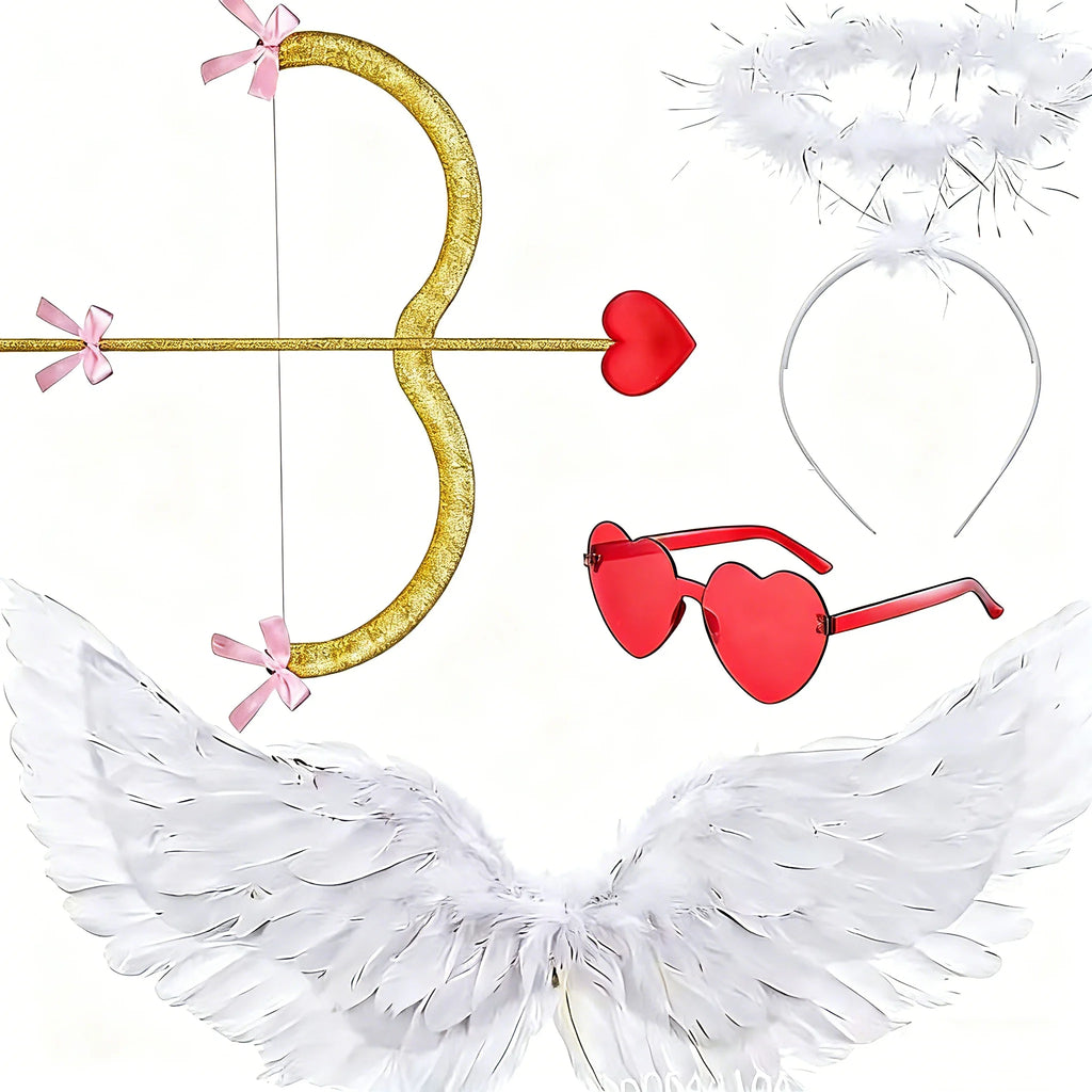 Kit Ange Cupidon Blanc – Ailes, Auréole et Arc