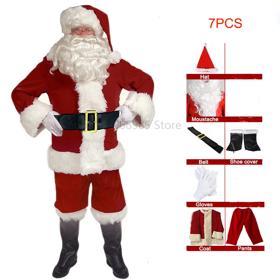 Costume Père Noël Complet Adulte avec Bonnet