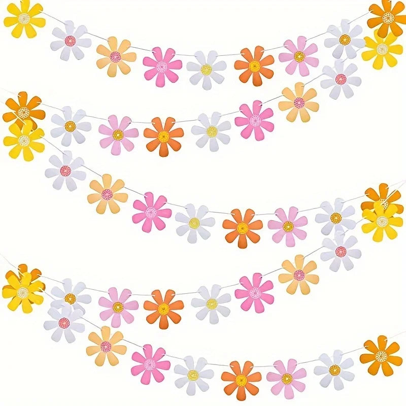 Guirlande Fleurs pour Anniversaire – Ensemble Décoratif