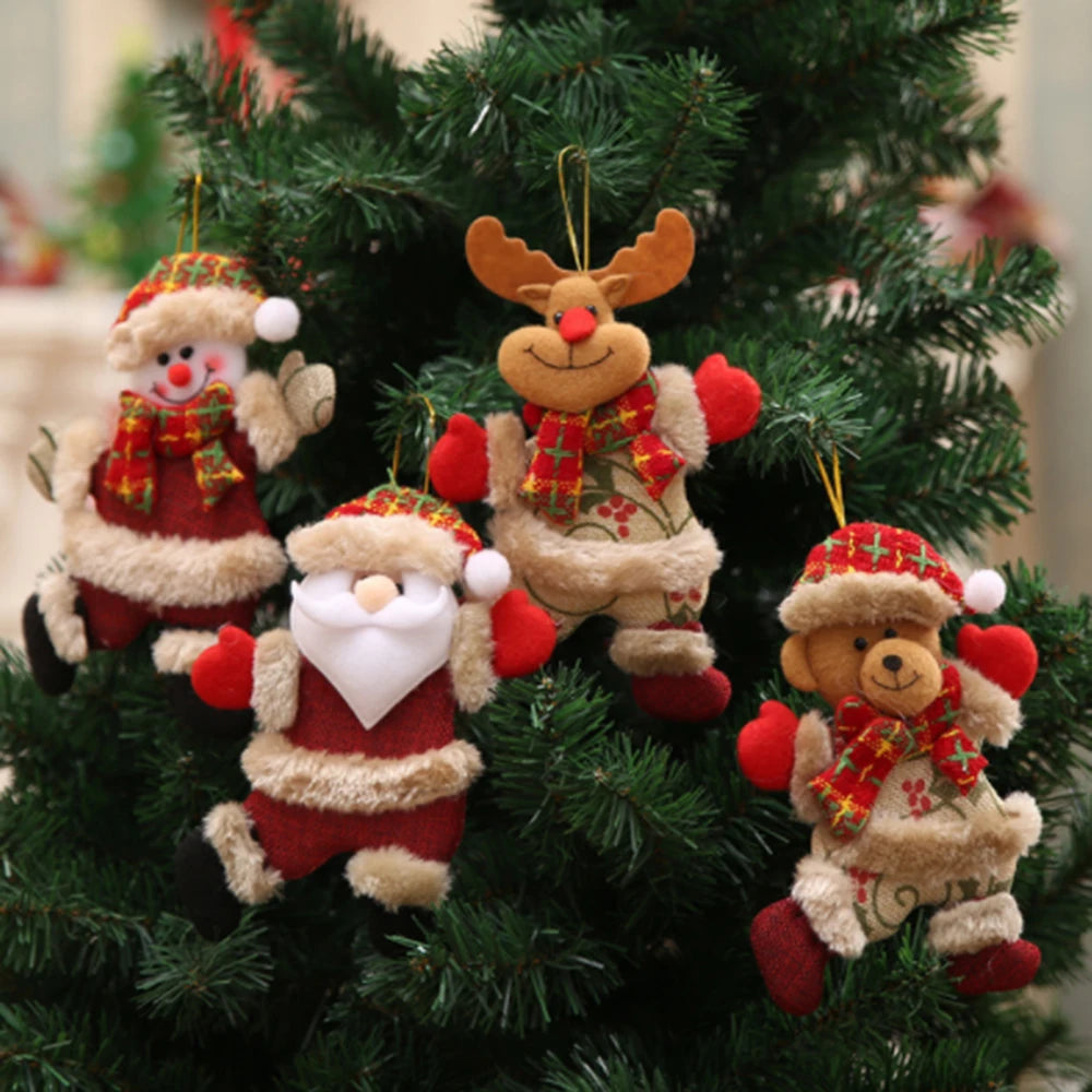 Ornements de sapin Père Noël et bonhomme de neige - Panoplia