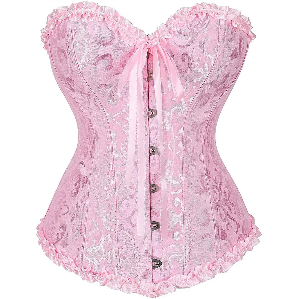 Corset Bustier Jacquard Femme – Plusieurs Couleurs
