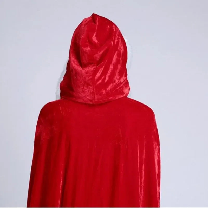 Cape Père Noël en Velours avec Bonnet – vue 5