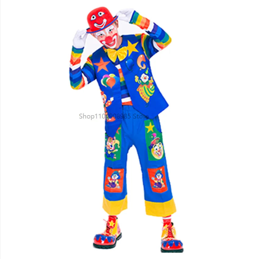 Déguisement Clown Rigolo Adulte – Tenue Colorée de Fête – vue 22