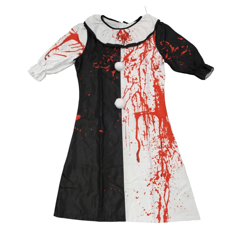 Robe Clown Ensanglantée Noir et Blanc