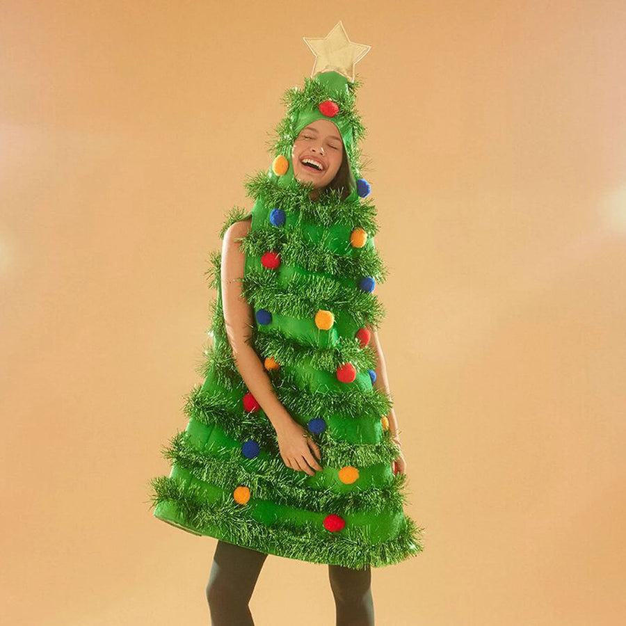 Haut Sapin de Noël à Sequins et Capuche